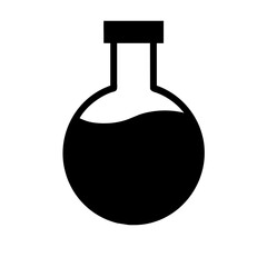 Flask vector icon on a Transparent Background