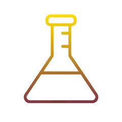 Flask vector icon on a Transparent Background