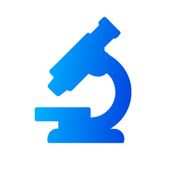Gradient color Microscope icon on a Transparent Background