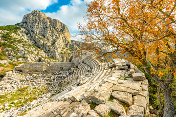 Termessos ancient city the amphitheatre. Termessos is one of Antalya -Turkey's most outstanding...