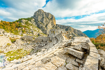 Termessos ancient city the amphitheatre. Termessos is one of Antalya -Turkey's most outstanding...