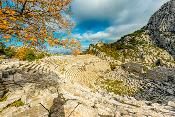 Termessos ancient city the amphitheatre. Termessos is one of Antalya -Turkey's most outstanding...