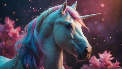 Obraz na płótnie Canvas beautiful fantasy unicorn design