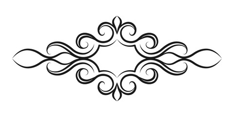 Vector vintage baroque ornament. Luxury template frame, border. Retro pattern victorian style acanthus. For logos, labels, wedding invitations, certificates, menu. Vector illustration.