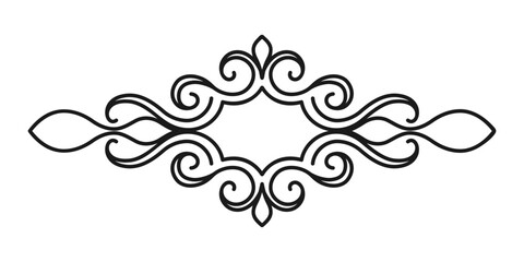 Vintage baroque ornament. Luxury template frame, border. Retro pattern antique style acanthus. For logos, labels, wedding invitations, certificates, menu. Vector illustration.