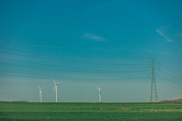Wind farm in lower silesia, Poland