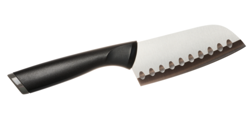 Large kitchen knife on a white isolated background