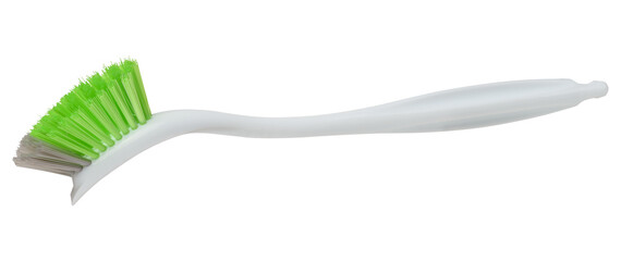 Plastic brush with handle for cleaning