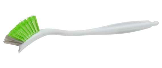 Plastic brush with handle for cleaning