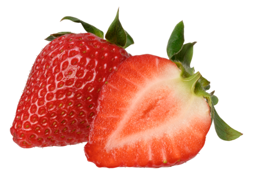 Red ripe strawberry on isolated background