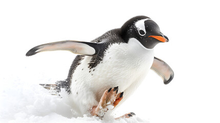Penguin with a playful demeanor ready to engage in a fun activity