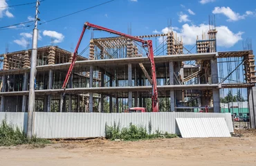 Fotobehang Construction site in Tsqaltubo city, Georgia © Fotokon
