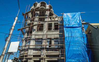 Construction site in Zugdidi city, Samegrelo province, Georgia
