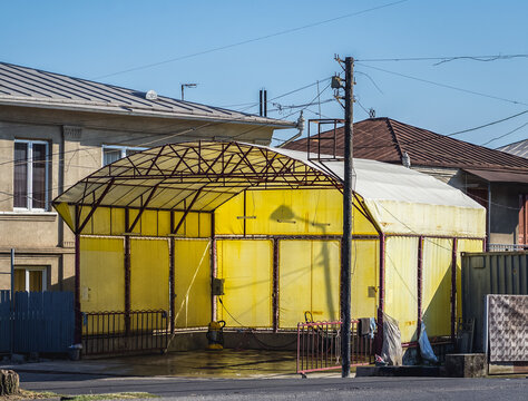 Car wash in Zugdidi city, Samegrelo province, Georgia