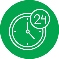 24 Hours Support Line Multi Circle