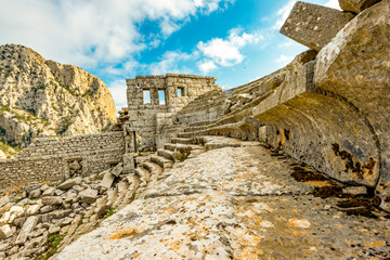 Termessos ancient city the amphitheatre. Termessos is one of Antalya -Turkey's most outstanding...