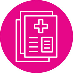 Obraz premium Medical History Line Multi Circle