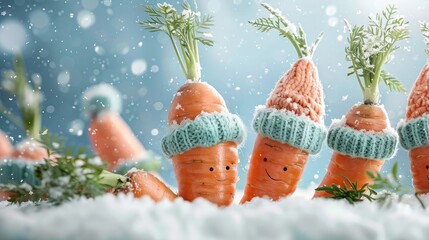Greeting Card and Banner Design for Social Media or Educational Purpose of National Carrot Day Background