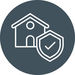 Obraz premium Property Insurance Line Multi Circle