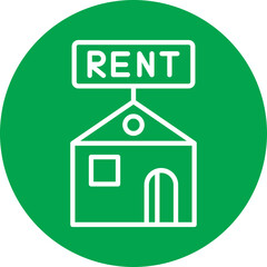 For Rent Line Multi Circle