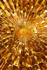 Golden Radiance: Abstract Metallic Artwork
