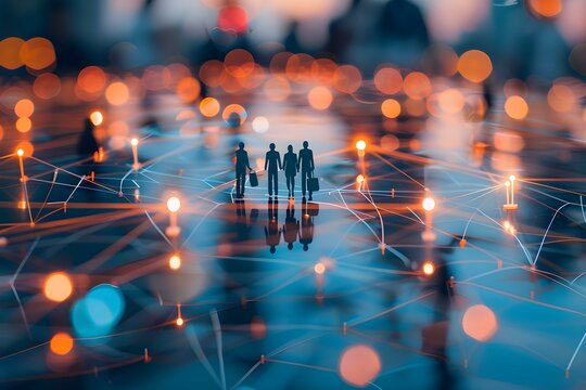 Analyzing global business structure focusing on networking data exchange customer connection HR recruitment outsourcing service teamwork and strategy. Concept Global Business Structure