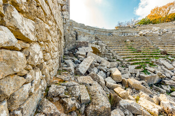 Termessos ancient city the amphitheatre. Termessos is one of Antalya -Turkey's most outstanding...