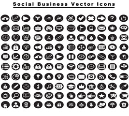 Social Business Vector Icons, set of icons for web