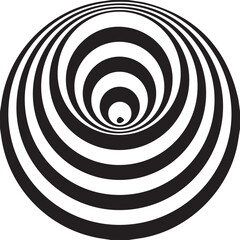 optical illusion, element, circle, black and white stripes, sticker, design graphic symbols of the company logo, the ability to change color and size.
