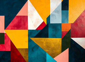 Abstract geometric background in vibrant colors