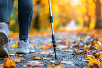 Autumn Wellness Walk with Walking Stick