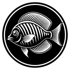 Discus Fish icon Vector Art Perfect for Aquatic Enthusiasts and Designers
