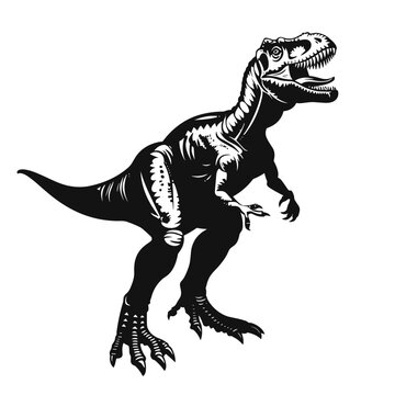 Vector image of a dinosaur T-rex on a white background.