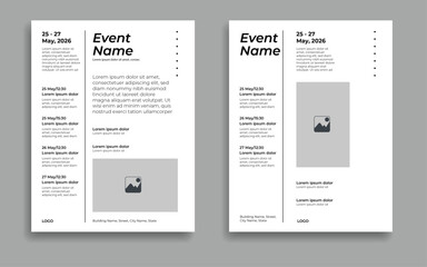 Letter size minimalistic poster leaflet, editable