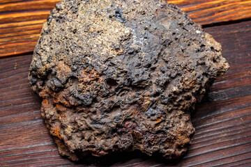 Close-up of a sample of bloom iron found at an archaeological site