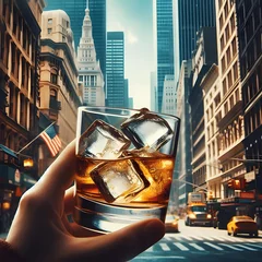 Crédence de cuisine en verre imprimé TAXI de new york city