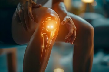 A person receiving knee treatment for improved mobility and relief from discomfort. Concept Orthopedic Treatment, Mobility Exercises, Knee Pain Relief, Physical Therapy, Joint Rehabilitation - obrazy, fototapety, plakaty