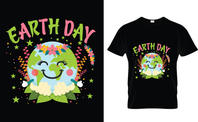 Earth Day t-shirt design typography 