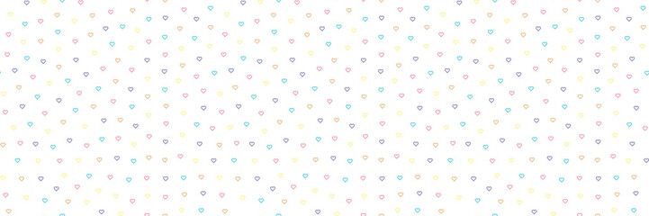 Summer Hearts - Seamless Repeat Heart Pattern - Medium Outline.