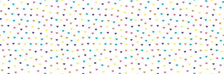 Summer Hearts - Seamless Repeat Heart Pattern - Large.