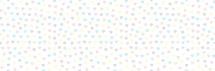Summer Hearts - Seamless Repeat Heart Pattern - Large Outline.
