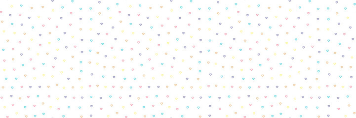 Summer Hearts - Seamless Repeat Heart Pattern - Small Outline.