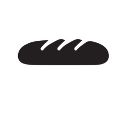 illustration of a black and white bread