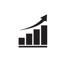 business graph with arrow