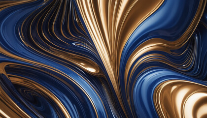 parallel universe in indigo and bronze abstract colorful shape