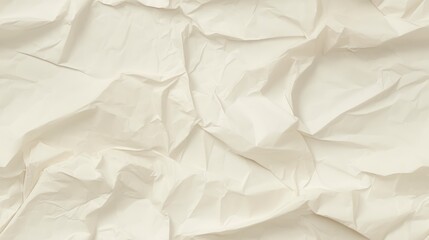 White crumpled paper texture background for design with copy space for text or image.