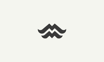 initial letter m monogram simple logo design vector illustration