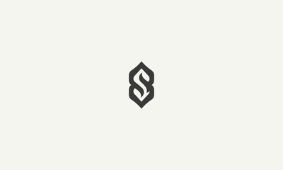 initial letter S monogram simple logo design vector illustration