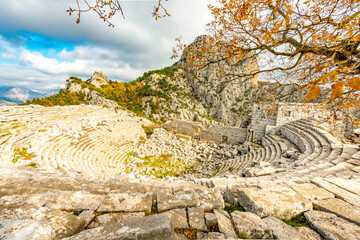 Termessos ancient city the amphitheatre. Termessos is one of Antalya -Turkey's most outstanding...