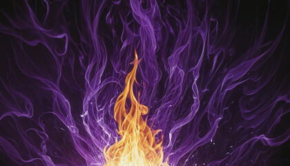 Purple Grudge Flame Background  - obrazy, fototapety, plakaty